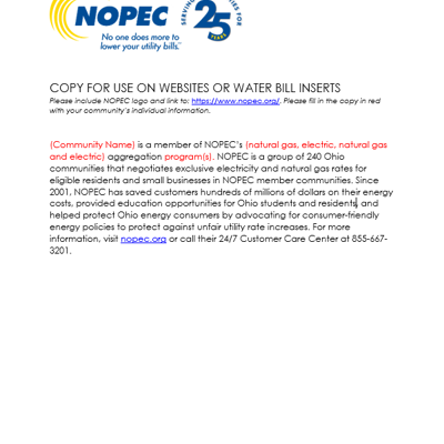 About NOPEC Copy for Use on Community Website